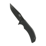 M-Tac Outdoor & Militær foldekniv - Type 8 med Clip Point klinge og håndtag i krom rustfrit stål, del af EDC-udstyr.