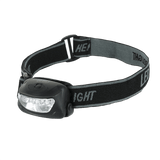 M-Tac Pandelygte 4+1 LED med elastisk hovedrem og 5 LED lysindstillinger, perfekt til udendørs aktiviteter og camping.