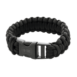 M-Tac Paracord Armbånd i sort, ideelt til overlevelse og friluftsliv. Stærkt paracord i et stilfuldt design med praktisk bukkespænde.