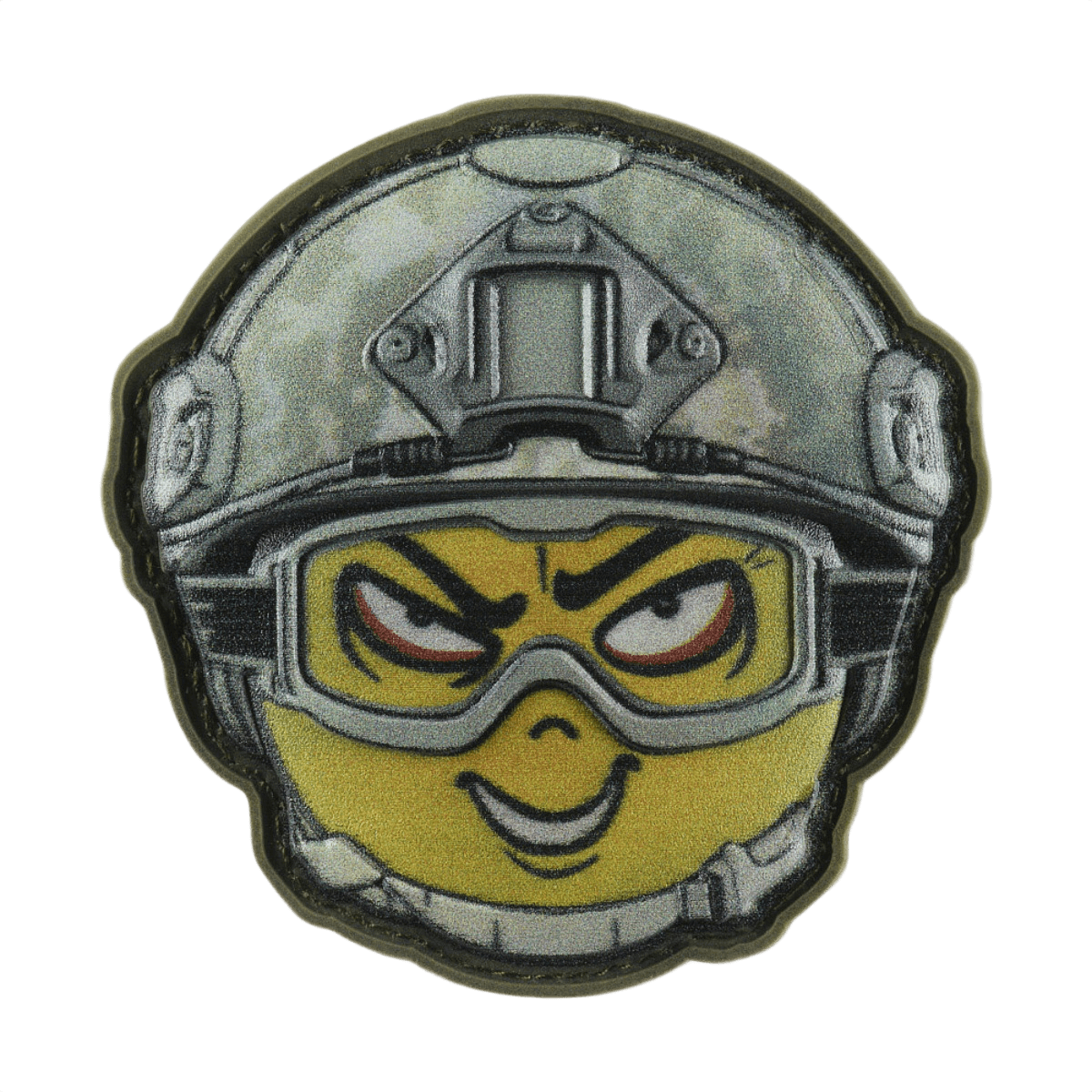 M-Tac Patch Emoji #23 i PVC med 3D-effekt. Taktisk morale patch med Velcro til tøj og udstyr. Sjov emoji-design, 6.5 x 6.5 cm.