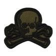Taktisk M-Tac Patch Old Skull Velcro morale patch med 3D-effekt, tekstilmateriale. Nem fastgørelse på udstyr, 45x55mm størrelse.
