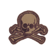 M-Tac Patch Old Skull Velcro med 3D-effekt, tekstiellap med kraniedesign og nem Velcro-fastgørelse. Mål: 45 x 55 mm.