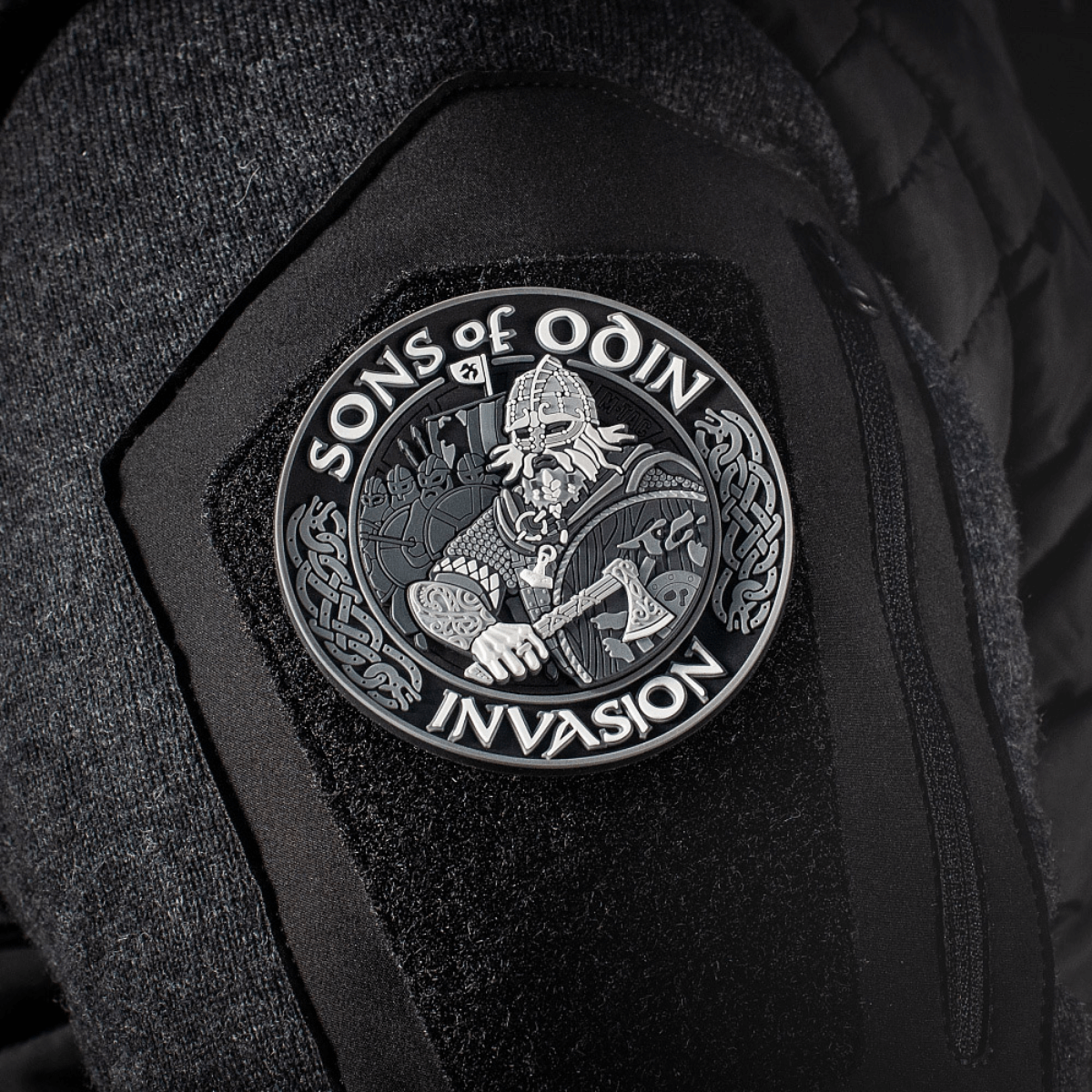 M-Tac Patch Sons of Odin 3D Velcro på uniform med realistisk vikinge 3D-design, diameter 80 mm, PVC/rubber materiale