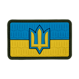 M-Tac patch Ukraine Flag med ZSU Trident PVC i PVC med Trident-motiv, reflekterer ukrainsk stolthed og national arv.