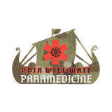 M-Tac Patch Viking Evac med Odin Will Wait tekst og paramedicinsymbol i rødt og hvidt. Perfekt til taktisk brug.