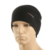 Sort Polartec hætte vist på et mannequin-hoved, ideel til koldt vejr, del af M-Tac Polartec Lang Tubehalstørklæde-serien.