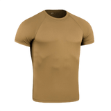 M-Tac T-Shirt Raglan Sweat-Wicking Tactical Summer i beige farve, designet til komfort og bevægelsesfrihed i varmt vejr, perfekt til taktisk brug.