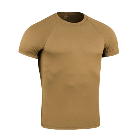 M-Tac T-Shirt Raglan Sweat-Wicking Tactical Summer i beige farve, designet til komfort og bevægelsesfrihed i varmt vejr, perfekt til taktisk brug.