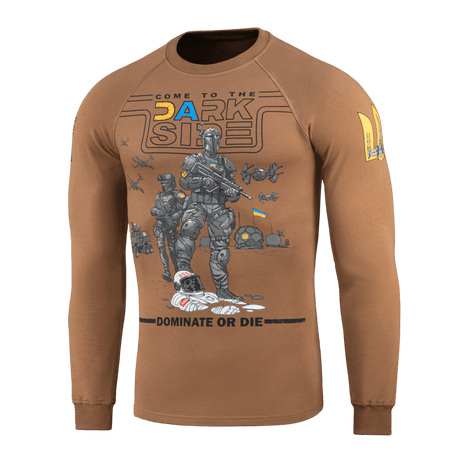 M-Tac Raglan T-Shirt UA Side med militærmotiv og teksten 'Come to the Dark Side'. Komfortabel 95% bomuld og 5% elastan.