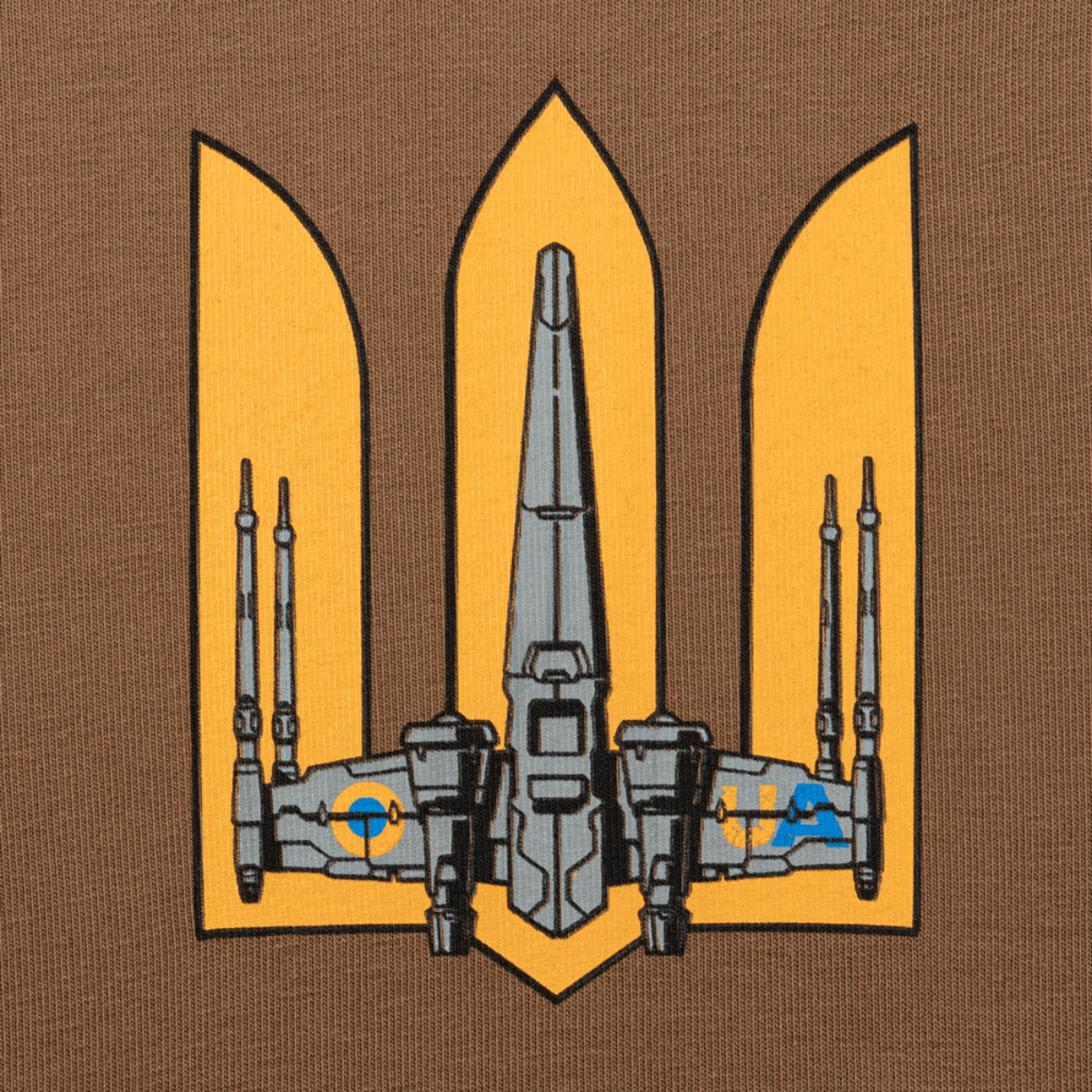 M-Tac Raglan T-Shirt UA Side med unik trykdesign på brun baggrund, inspireret af ikonisk form og stilfuld polyblend materiale.