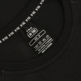 M-Tac Raglan T-Shirt 93/7, sort, 93% bomuld, 7% elastan, XS, detaljeret kraveetiket, lavet i Ukraine