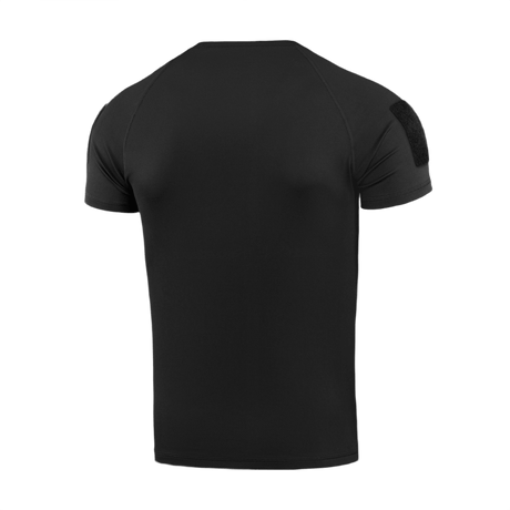 M-Tac T-Shirt Raglan Sweat-Wicking Tactical Summer, sort, svedtransporterende, perfekt til udendørs aktiviteter i varmt vejr.