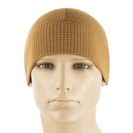 M-Tac Rip-Stop Fleece Hjelmliner i beige, let og varm til koldt vejr, designet til brug under hjelm eller alene, beskytter mod vind og kulde.