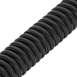 M-Tac Safety Cord med D-ring i sort spiralformet paracord materiale