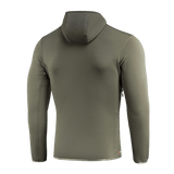 M-Tac Shadow Polartec Fleece Sweatshirt i olivengrøn med lav profil hætte, bagudsigt, fremstillet af slidstærkt Polartec® materiale.