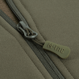 Nærbillede af lynlås på M-Tac Shadow Polartec Fleece Sweatshirt lavet af slidstærkt Polartec® materiale.