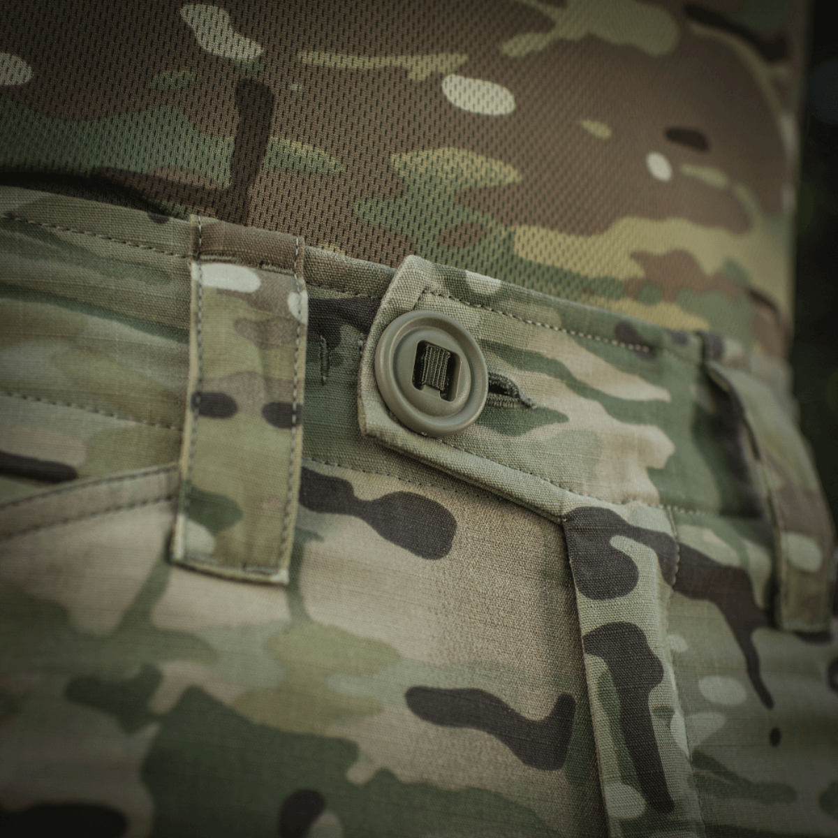 M-Tac Shorts STURM Gen.II Nyco Extreme i camouflagemønster, ideel til taktiske og udendørs aktiviteter, med holdbar taljetilpasning.