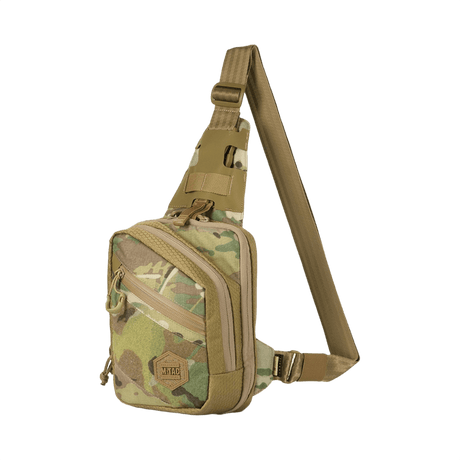 M-Tac Sling Pistol Taske Elite Hex med Velcro i camouflage-design med justerbar rem og holdbare lynlåse.