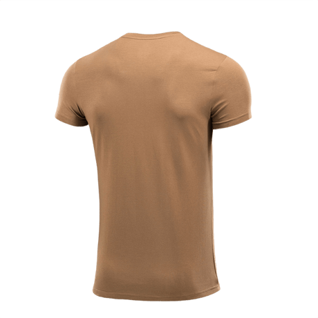 M-Tac Sniper T-shirt set bagfra, 93% bomuld og 7% elastan, dedikeret til snipers, print "Death From Afar", beige farve, maksimal komfort.