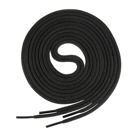 M-Tac Snørebånd med vandafvisende imprægnering (Italien), sorte snørebånd i spiralform, designet til holdbarhed under alle forhold.