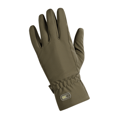 M-Tac Vinterhandsker Soft Shell i olivengrøn, lette og funktionelle handsker mod dårligt vejr, et lag beskyttelse.