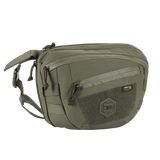 M-Tac Sphaera Hardsling Bag Large Elite med Velcro i grøn Cordura, kompakt design med MOLLE-system og justerbar skulderrem.