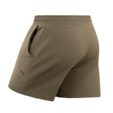 M-Tac Shorts Sport Fit Cotton i olivengrøn, 100% bomuld, elastisk talje, to sidelommer, sporty design, til sommerens sport og hverdagsbrug.