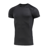 Sort M-Tac T-Shirt Sweat-Wicking Athletic Gen.II med anatomisk pasform og flade sømme, ideel til træning og aktiv fritid.