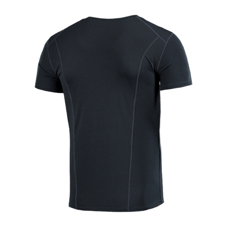 M-Tac Sweat-Wicking T-Shirt Athletic i sort med kort ærme, anatomisk pasform og svedtransporterende materiale.
