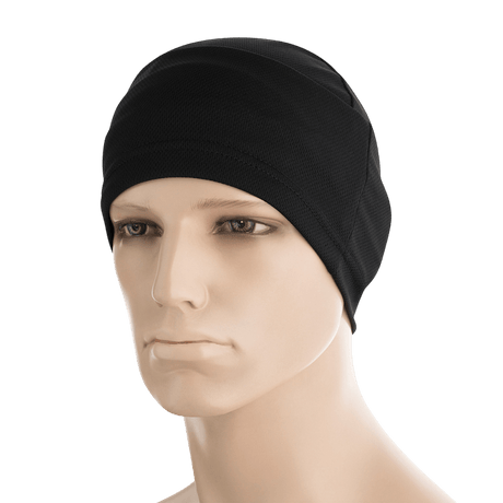 M-Tac Sweating Ninja-Balaclava i sort, beskytter mod støv og fugt, ideel til udendørs aktiviteter, lavet af 100% polyester.