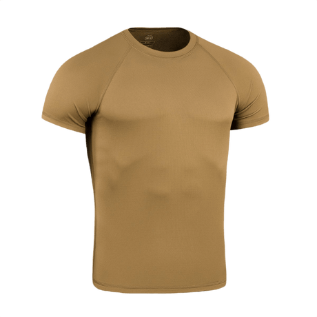 M-Tac T-Shirt Raglan Sweat-Wicking Tactical Summer i beige farve, designet til komfort og bevægelsesfrihed i varmt vejr, perfekt til taktisk brug.