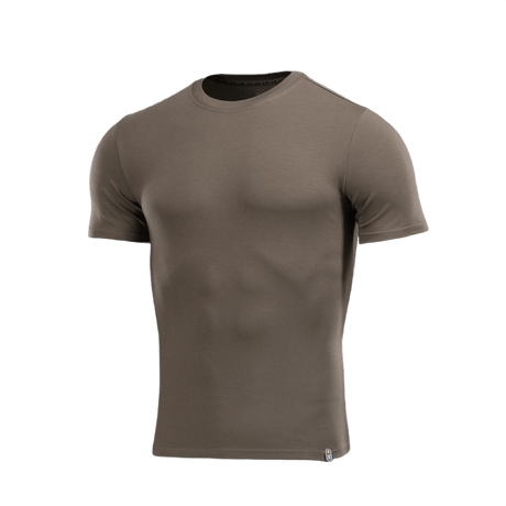 M-Tac T-shirt 93/7 i brun nuancer, fremstillet af 93% bomuld og 7% elastan, designet til komfort og holdbarhed, velegnet til aktiv brug.