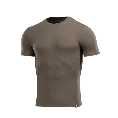 M-Tac T-shirt 93/7 i brun nuancer, fremstillet af 93% bomuld og 7% elastan, designet til komfort og holdbarhed, velegnet til aktiv brug.