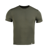 M-Tac T-shirt 93/7 i olivengrøn, lavet af 93% bomuld og 7% elastan, ideel til hverdags- og aktiv brug, komfortabel og holdbar