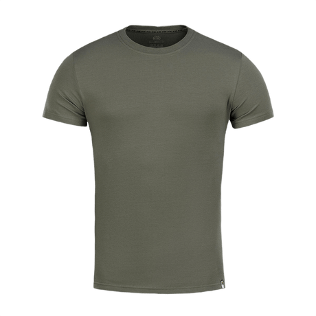 M-Tac T-shirt 93/7 i olivengrøn, komfortabel og holdbar med 93% bomuld og 7% elastan, ideel til hverdag og aktiv brug.