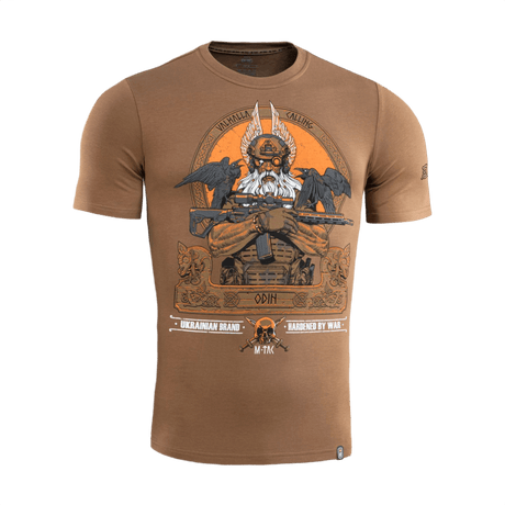 M-Tac T-Shirt Odin med print af Odin, ravnene Hugin og Munin, og teksten 'Valhalla Calling'. Moderne nordisk mytologi design.