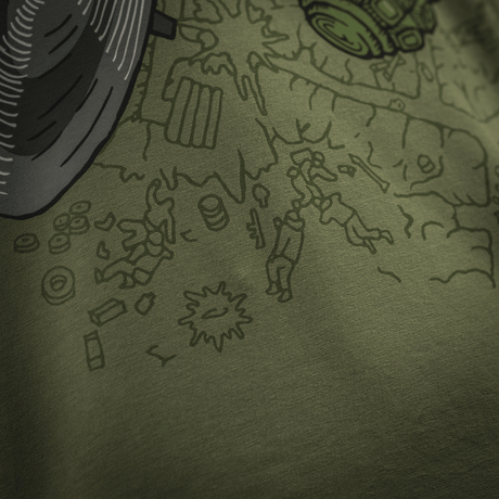 M-Tac T-Shirt Quadcopter med militært designmotiv, ideal til droneentusiaster, lavet af komfortabel bomuld og elastan.