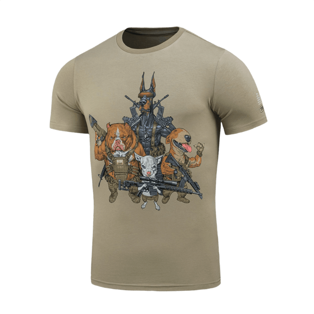 M-Tac T-Shirt Rex Team med skarpskytter print, der viser kammeratskab og teamwork, lavet i blød elastisk bomuldsblanding for komfort.