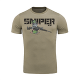 M-Tac T-Shirt Talpa med sjovt print af sniper muldvarp i beige bomuldsblanding