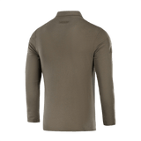 M-Tac Tactical Polo Shirt Langærmet 65/35 set bagfra, designet til politi- og sikkerhedsbrug med velcro-paneler på ærmer, ryg og bryst.