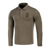 M-Tac Tactical Polo Shirt Langærmet 65/35 i olivengrøn med velcro-paneler til sikkerhedsbrug