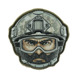 M-Tac Patch Emoji #6 med 3D-effekt og Velcro, taktisk morale patch til tøj og udstyr, 6.5 x 6.5 cm, lavet af PVC