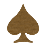 M‑Tac Patch Spades Laser Cut i Cordura 500D med velcro; taktisk Ace of Spades patch til uniformer og udstyr, ideel til militærbrug.