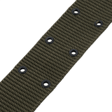 Detaljebillede af M-Tac Pistolbælte i nylon, inspireret af BSS/A.L.I.C.E.-systemet, ideelt til taktisk anvendelse eller daglig brug.