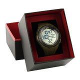 M‑Tac Taktisk Ur med Pedometer i gaveæske, sport og udendørs aktiviteter, digitalt display, skridttæller, vandtæt WR50