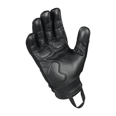 M-Tac Handsker Police Gen.2 taktiske handsker i læder med polstrede håndflader og Velcro, designet til sikkerheds- og politibrug.