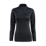 M-Tac Thermal Fleece Shirt Delta Level 2 Lady, sort termotrøje til damer med høj krave og lynlås, ideel til vinter og overgangsperioder.