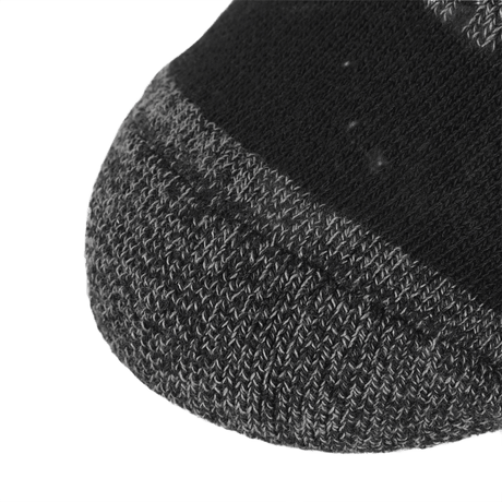 Nærbillede af M-Tac Coolmax 75% Lange Sokker, fokuseret på den tætte elastiske manchet og termoregulerende materiale.