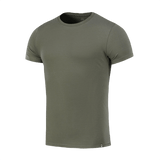 M-Tac T-shirt 93/7 i olivenfarve, perfekt til daglig brug og sport, fremstillet af 93% bomuld og 7% elastan for komfort og holdbarhed.