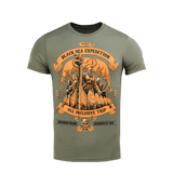 M-Tac T-shirt Black Sea Expedition i bomuld og elastan, ideel til jagt og sport, med premium MagnaColours® print, holdbar og komfortabel.